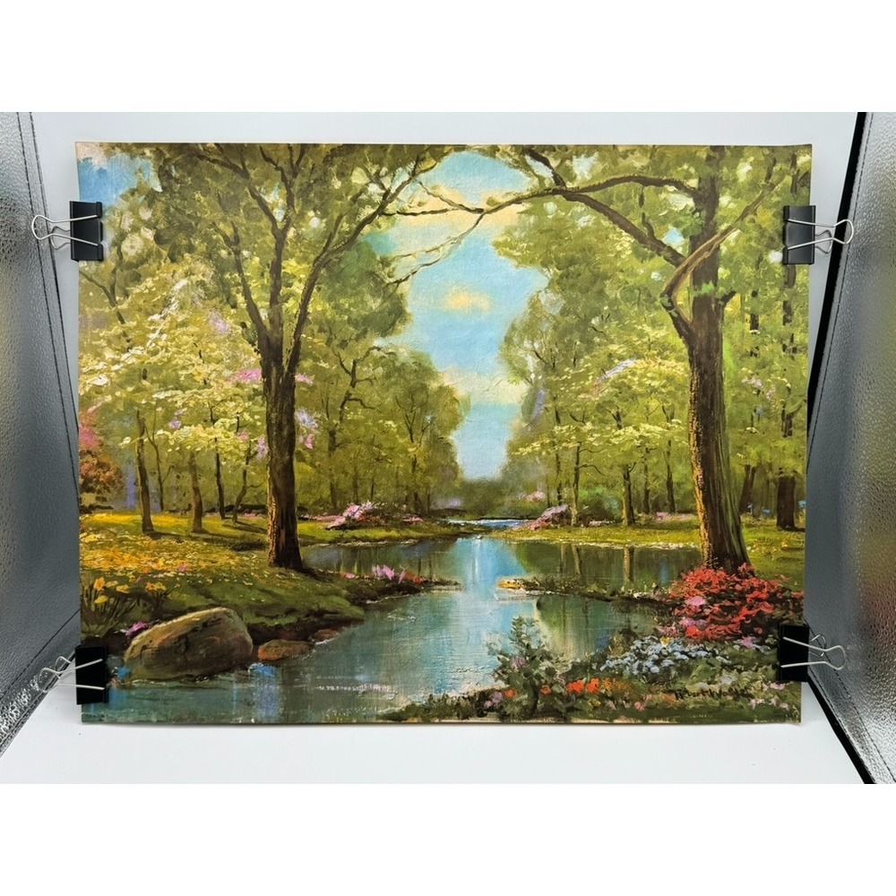 Vintage 1970 Robert Wood Four Seasons Lithograph Print Set 16x20 NOS w Tube DAC - Picture 13 of 16